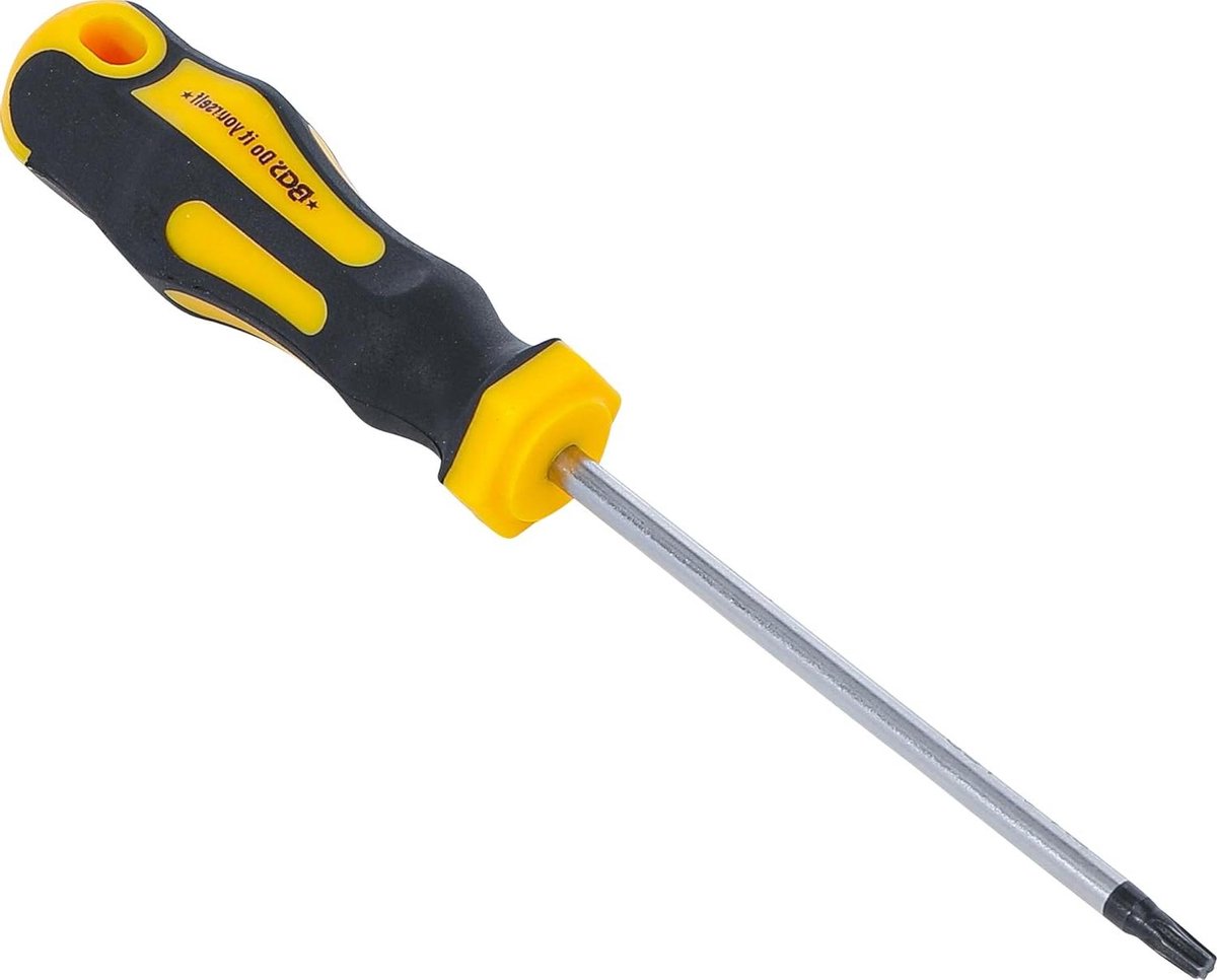 Schroevendraaier - Torx Tool - Klusjes Uitvoeren - Magnetische Punt - 100 mm - Zilver Geel Zwart