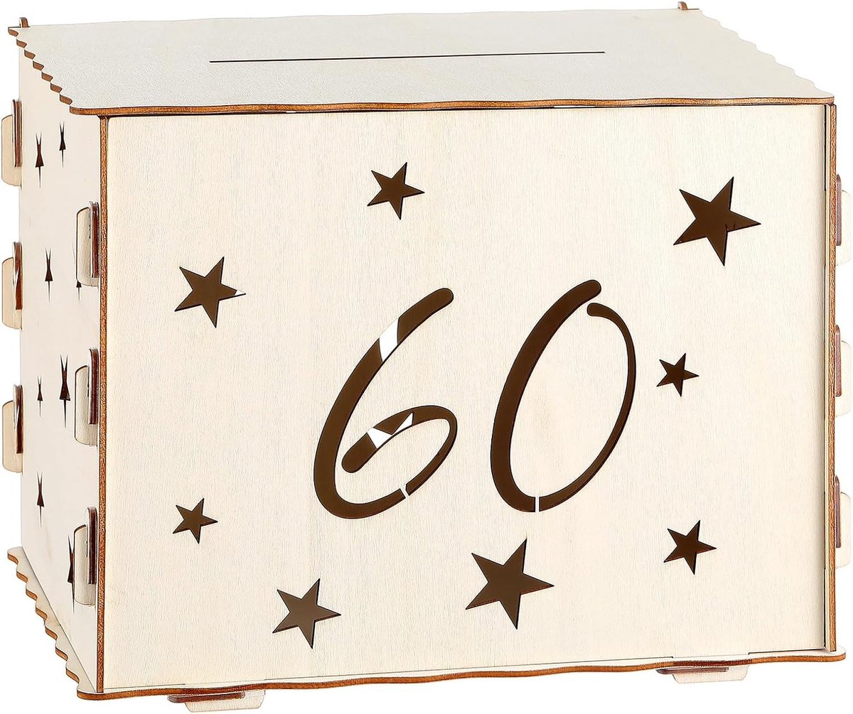 Houten Geldbox voor Verjaardagen en Doopfeesten - Decoratieve Giftbox voor Geld, Brieven en Enveloppen - Perfect voor Feestelijke Decoratie