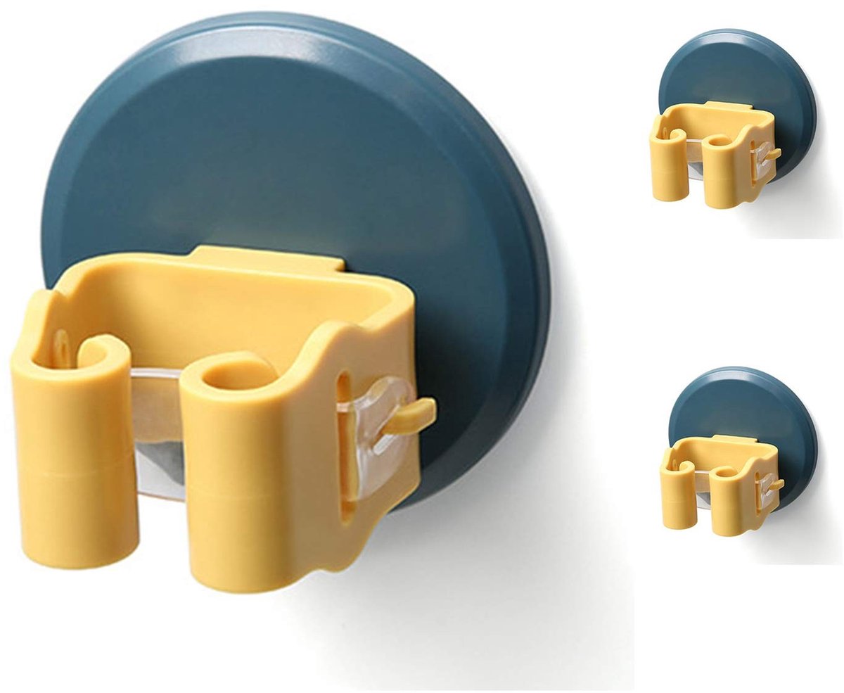 Omgoods - Multifunctionele Broom en Mop Houder met Zelfklevende Bevestiging