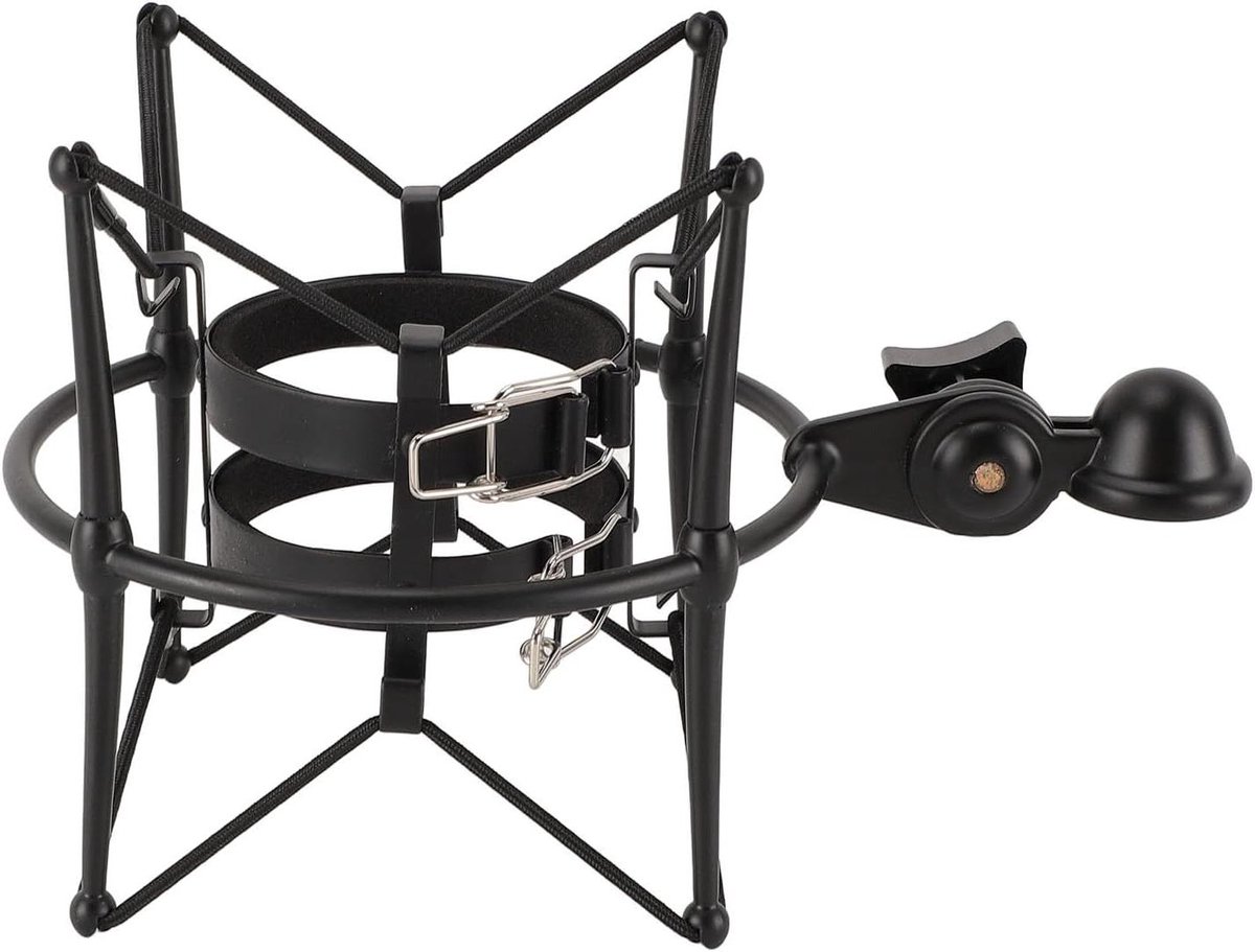 Microfoon Shock Mount - Microfoon Clip Houder - Opname Kwaliteit Verbeteren - Hoge Isolatie Anti-Vibratie - 60 mm Diameter - Goud