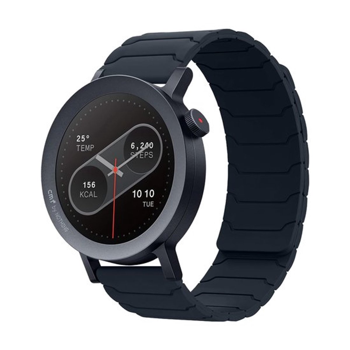 22mm Horlogebandje compatibel met CMF Watch 3 Pro/CMF by Nothing Watch Pro 2 voor dames/heren, sterke magnetische loop siliconen reservebandje Mitternacht