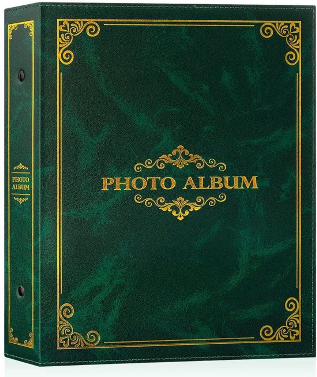 Fotoalbum 10x15 Waterbestendig - Plakalbum - 400 Zakken - Luxe Leren Hoes - Zuurvrij - 50 Vellen/100 Pagina's