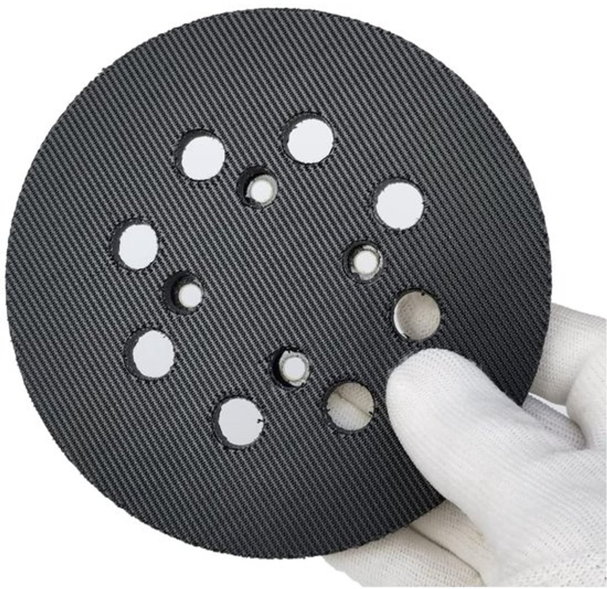 Schuurdiscsupport Ø 125 mm - Universeel voor excentrische schuurmachines - Medium harde schuurdisc - 8-gat ontwerp - Hoogwaardige kwaliteit - Flexibel voor vlakke/gebogen oppervlakken