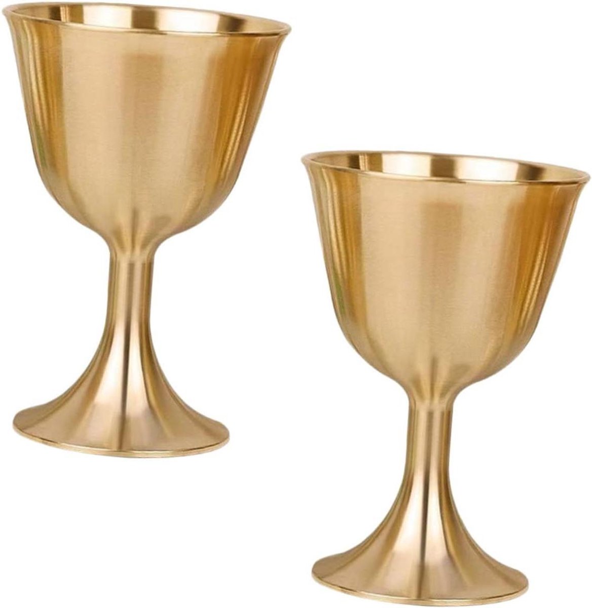 Koperen Bekers - Martini Bekers Wijnglazen - Boeddhistische Aanbidding - Reliëf Ontwerp - 8x5.6cm - Goud