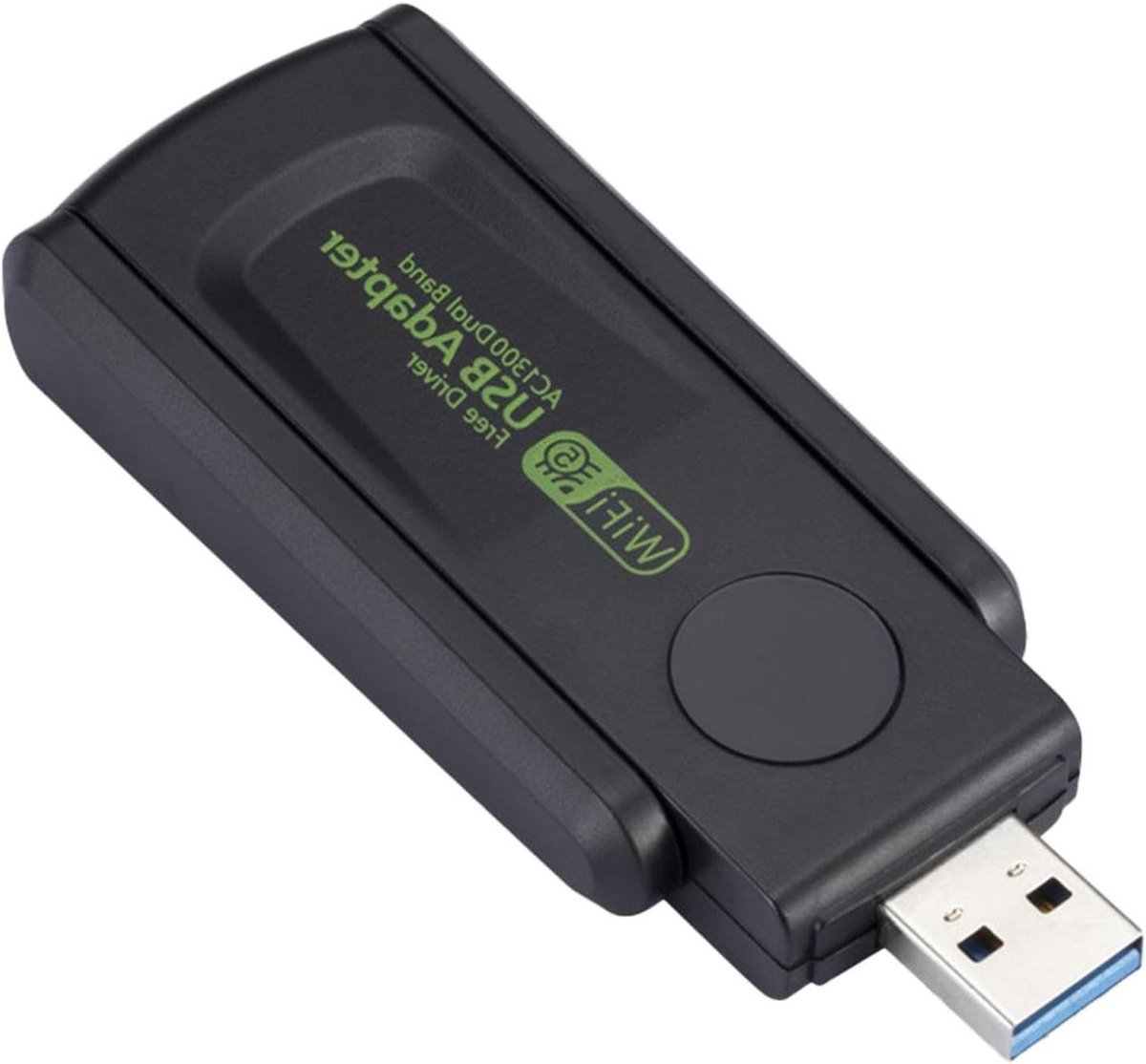 Draadloze Wifi Adapter - Netwerk Ontvanger - Snelle Internetverbinding - Dual Band 5G - 1300 Mbps - Zwart