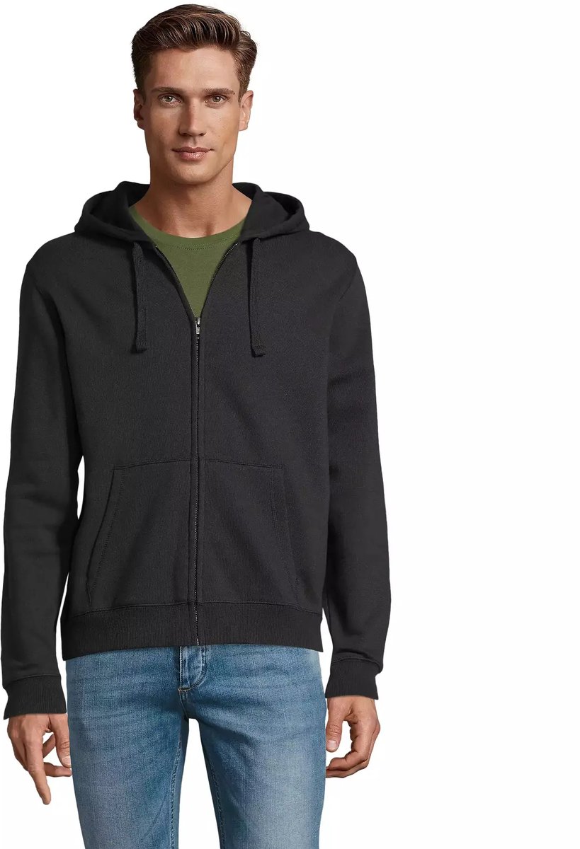SOL'S Men´s Zip Hoodie Spike L03105 - Black - 3XL
