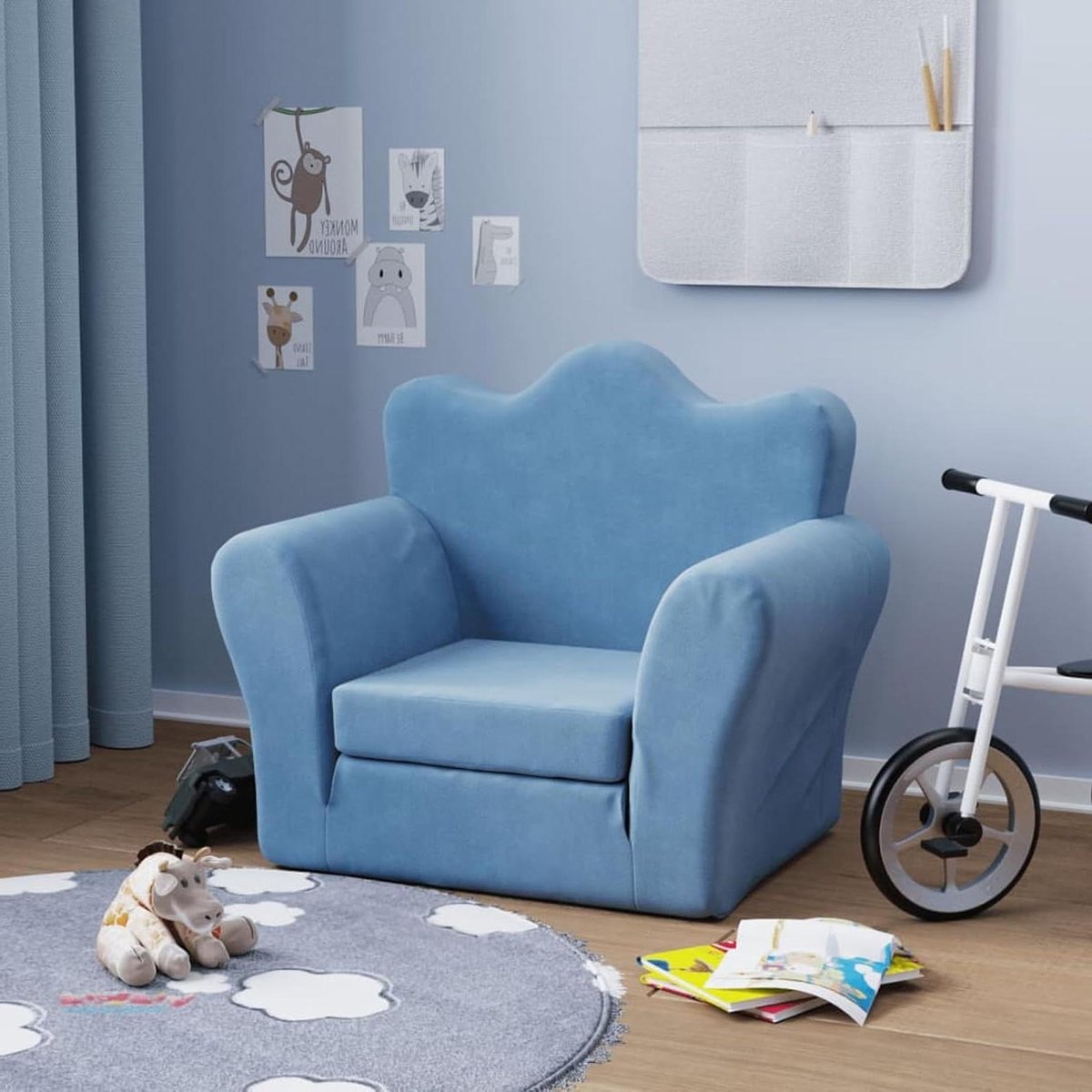Kinder Slaapbank - Mini Sofa Kinderbank - Spelen en Slapen - 2-in-1 Design - 54 x 90 x 45 cm