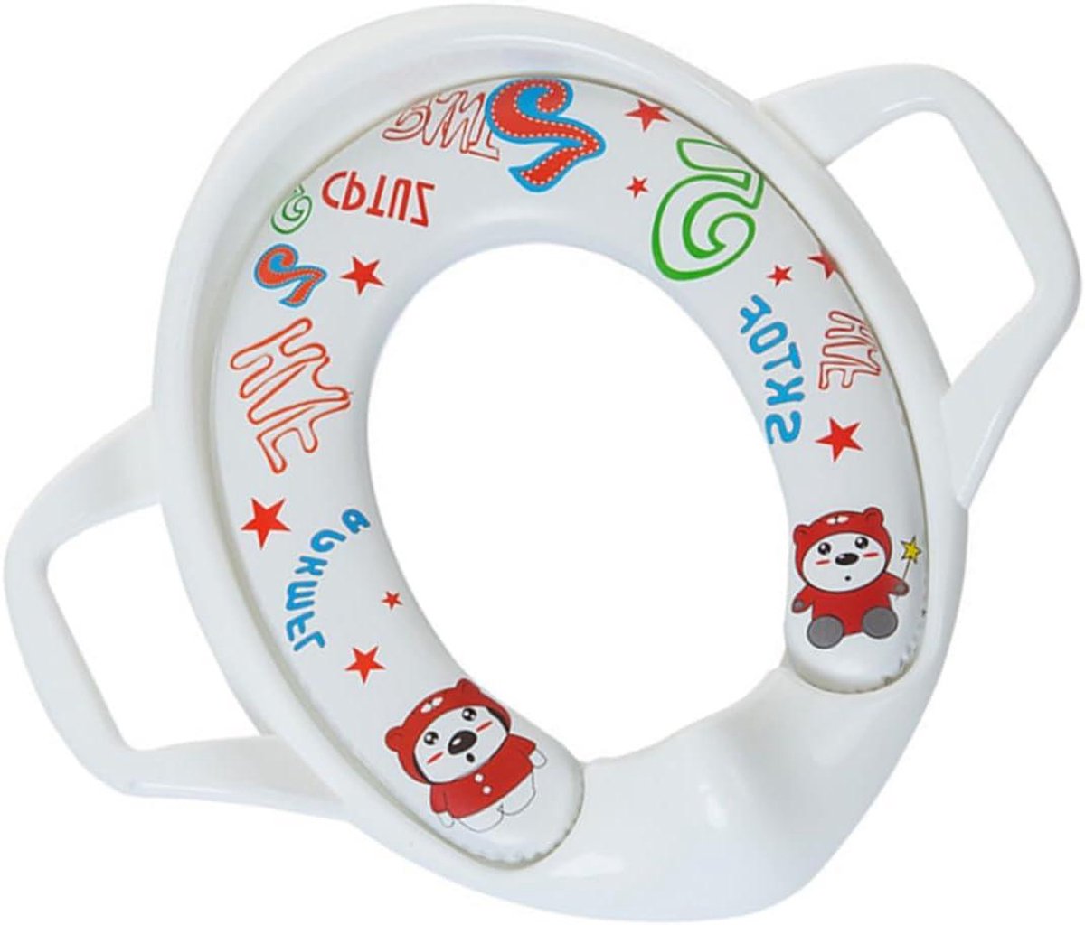 Kinder Toilet Trainer - Zindelijkheidstrainer Potje - Zelfstandig Toiletteren - Antislipstrip - 395 x 355 x 65 cm - Wit