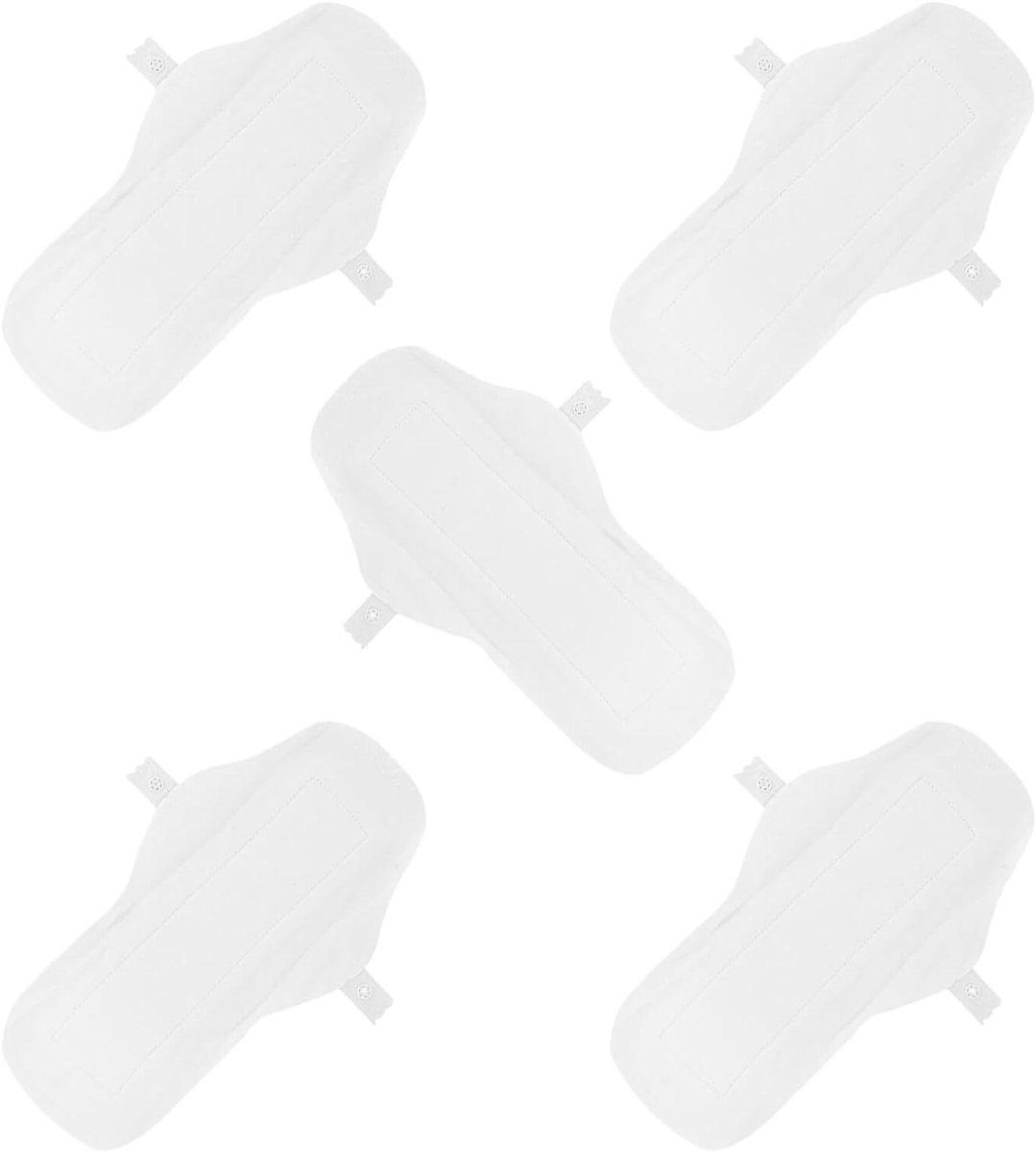 Wasbare Pads - Wattenschijfjes Katoen - Menstruatie Bescherming - Hypoallergeen Katoen - 27 x 13.5 cm - Wit