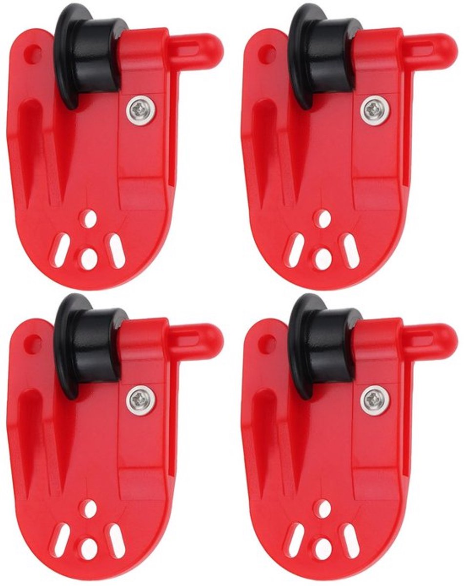 Ontgrendelingsclips Set van 4 - 4,9 x 3,5 cm - ABS-materiaal - Zeevissen - Eenvoudig te bedienen - Duurzaam en sterk - Visclips