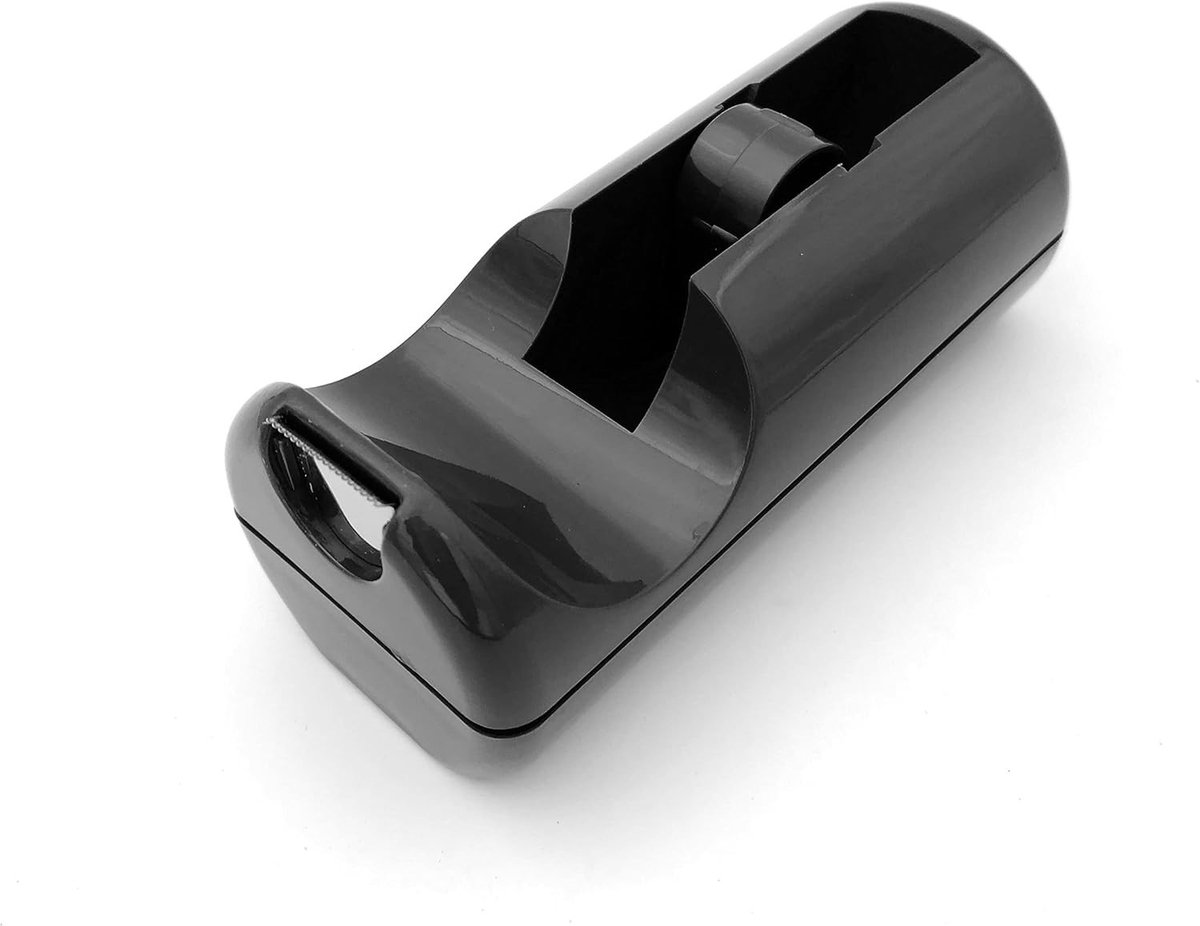 Plakbandhouder - Zwart - 14 x 6,5 x 5,5 cm - Tafeldispenser voor 33 m Plakband - Voor Thuis en Kantoor