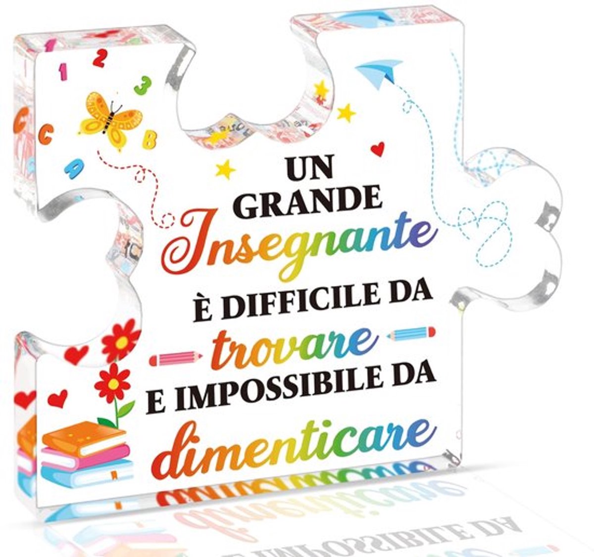 Cadeau voor Leraar - Acryl Puzzel - Cadeau voor Vrouw - Gedachten voor Leraar - Kleuterschool - Persoonlijk Geschenk