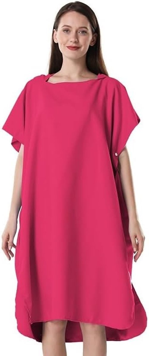 Handdoek Poncho - Poncho Handdoek - Omkleden Strand - Sneldrogend Absorberend - 75 x 105 cm - Effene Kleur