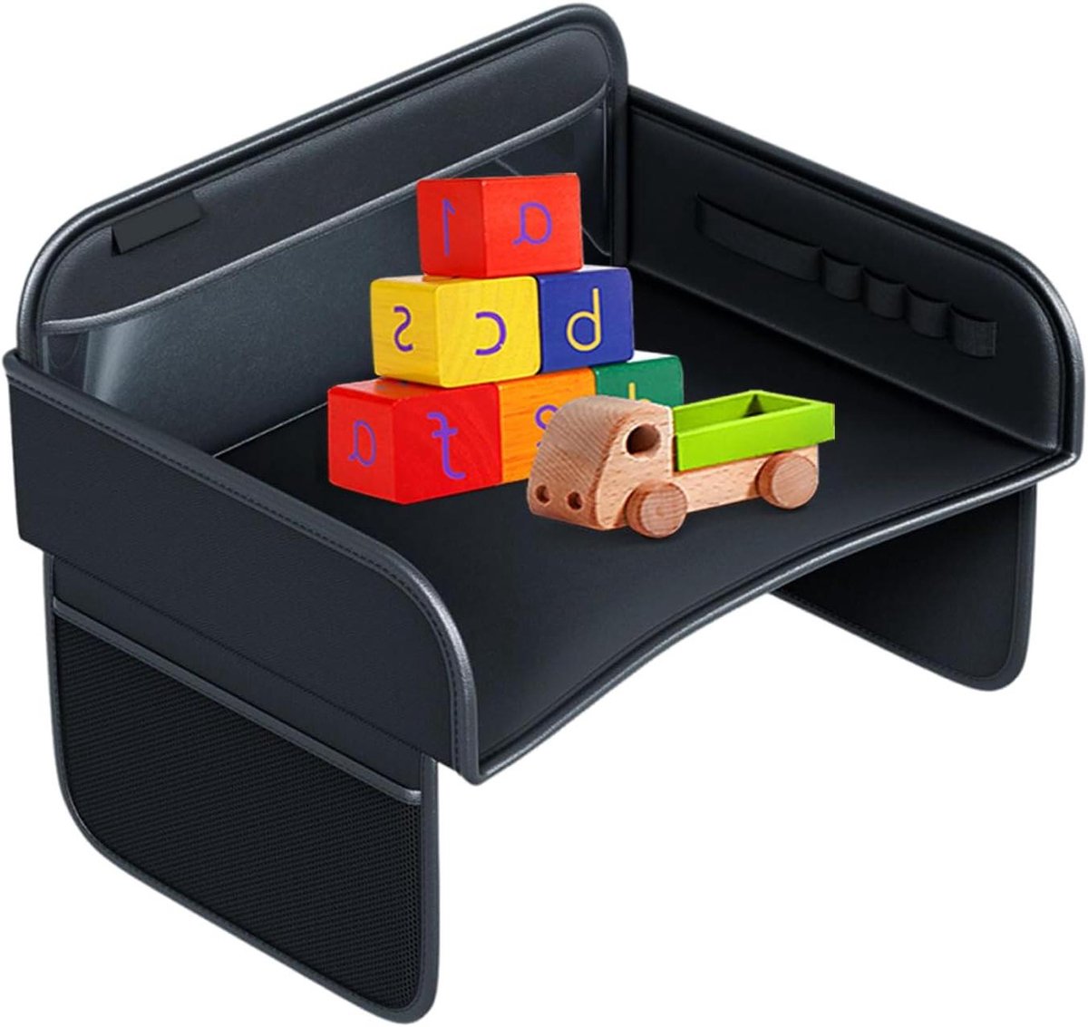 Kinder Autostoelblad - Peuter Reis Organizer - Reizen met kinderen - Snelle montage - 41 x 33 cm - Zwart