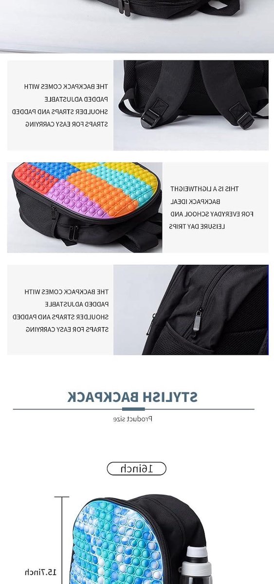 Schooltas Set - Rugzak Kinderen - Naar School Gaan - Met Prikkel-Functie - 12 Inch - Geel