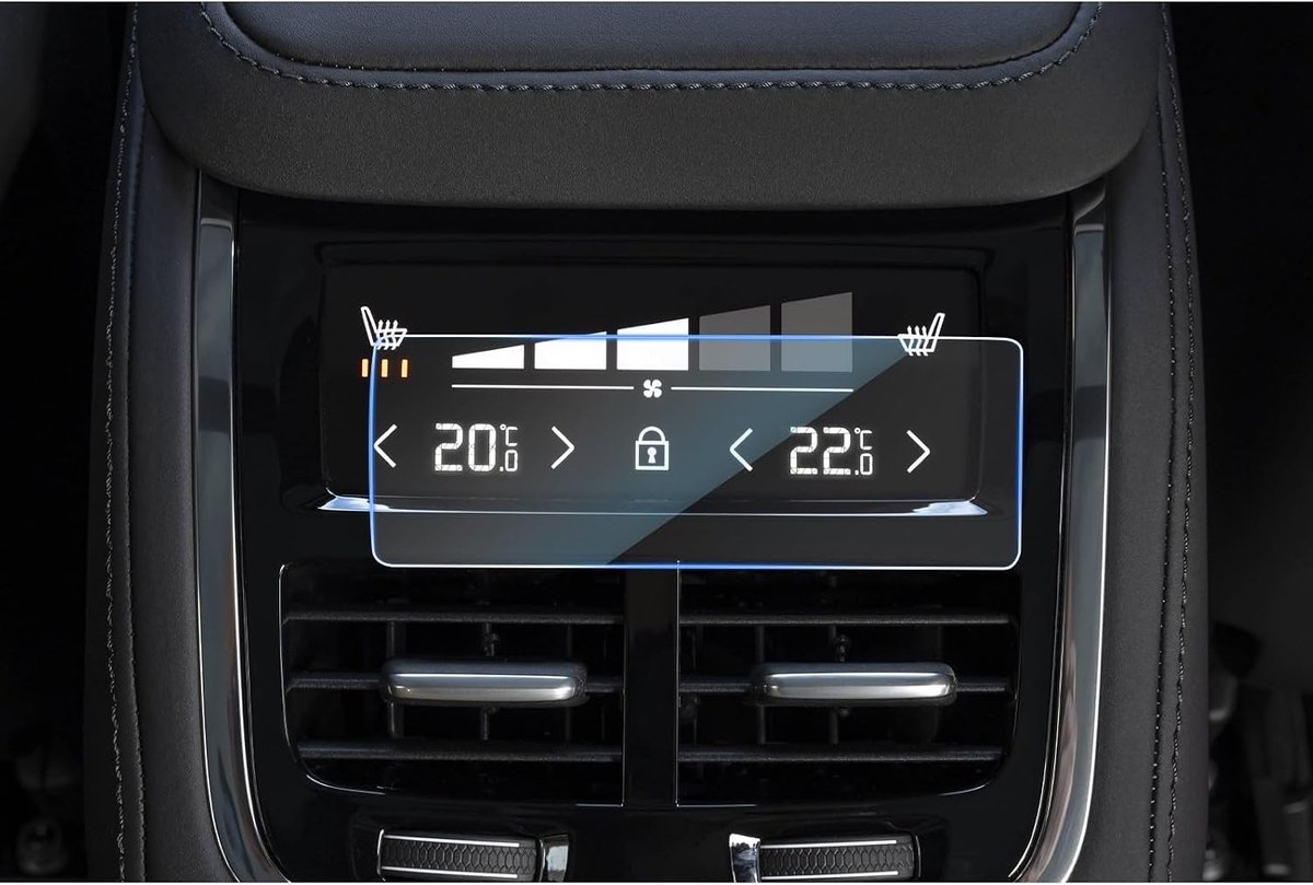 Volvo XC90 2025 2026 Facelift Hybrid Recharge Tempered Glass Schermbeschermer voor Airconditioning, GPS en Navigatie - Krasbestendig en Duurzaam Accessoire