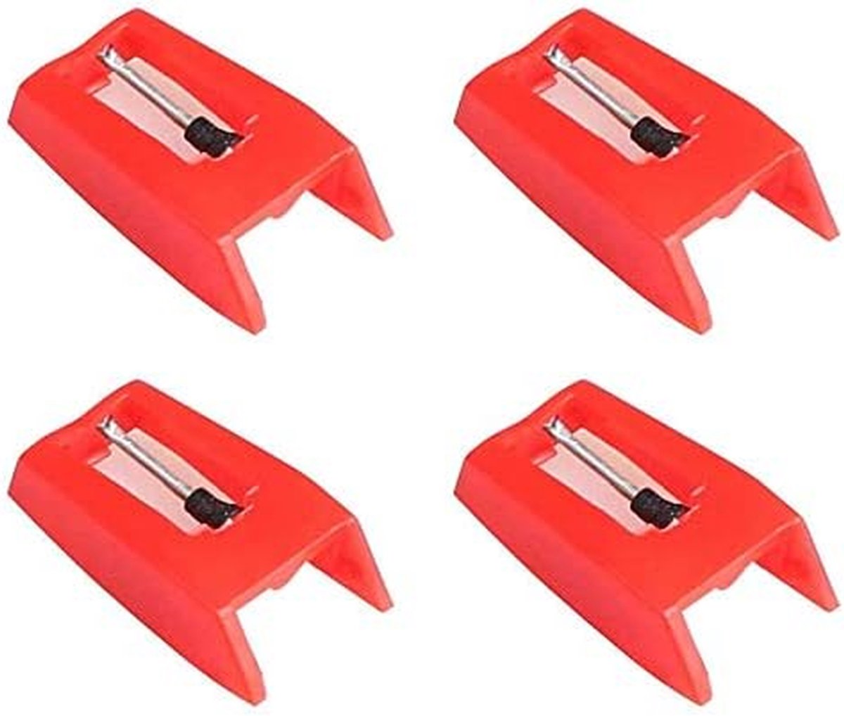 Platenspeler Naalden - Vervangende Stylus - Muziek Luisteren - Beschermt Albums - 4 stuks - Rood