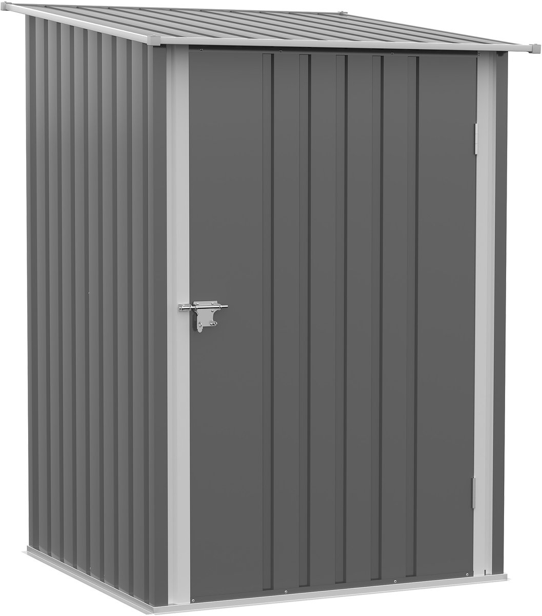 Stalen tuinschuur 100 x 103 x 160 cm Grijs