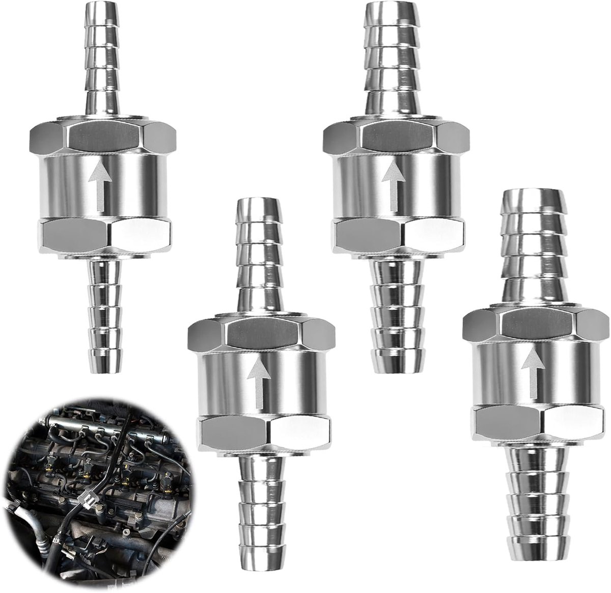Checkklep Aluminium 4 Stuks - 6 8 10 12mm - Robuust en Corrosiebestendig - Ideaal voor Lage Druk Systemen - SnelShoppen
