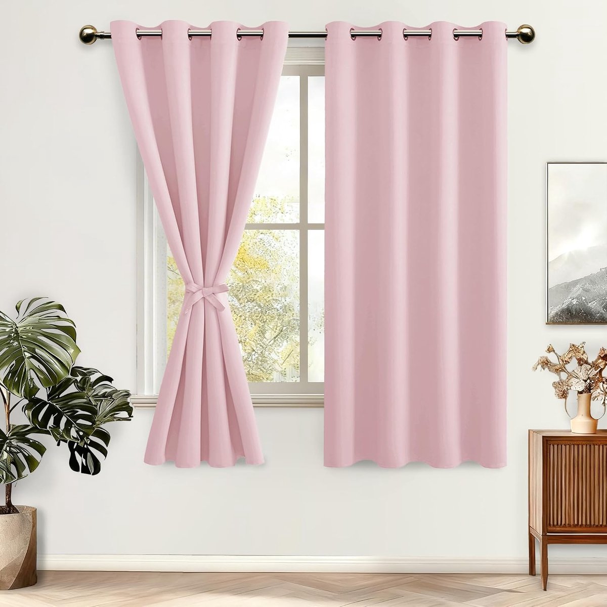 Verduisteringsgordijnen 167x137 cm - Blushroze - Thermogordijnen - Koudebescherming voor slaapkamer - SnelShoppen