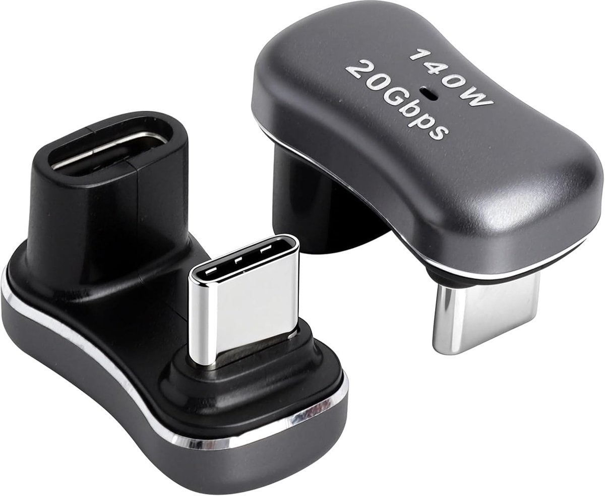 USB C Hoekadapter 180 Graden - U-vorm - PD 140W Snelladen - Ideaal voor Steam Deck en Laptops - SnelShoppen