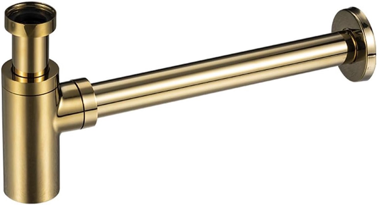 Bottle Siphon Universeel 32mm - Antiek Messing Afvoerbuis - Verstelbare P-Siphon - SnelShoppen