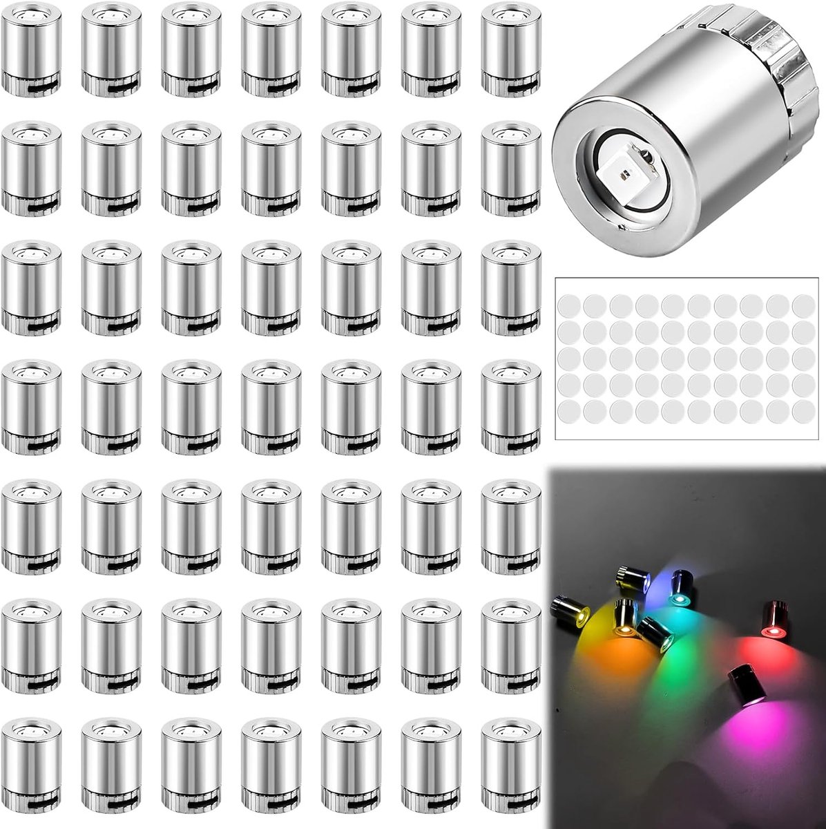 Mini LED fairy lights 50pcs - kleurrijk - batterijgevoed - perfect voor poppenhuizen en knutselprojecten - SnelShoppen