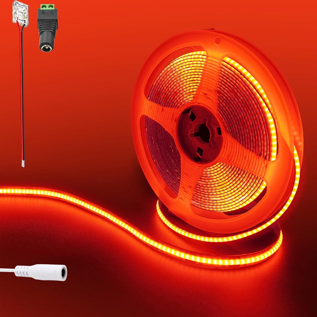 LED Strips 12V 2M - 480LED COB - Rood - Ideaal voor DIY binnenverlichting - SnelShoppen