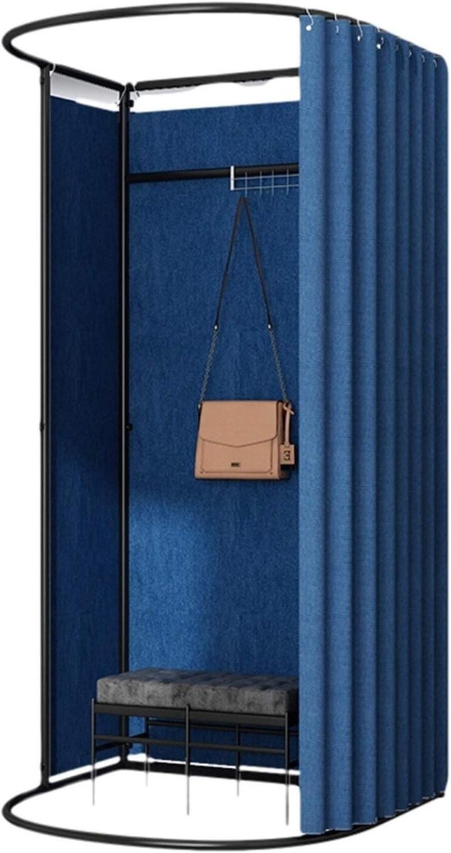 Privacy Douche Tent - Mobiele Kleedkamer - Omkleden Buiten - Stabiel Metalen Frame - 80x85x200cm - Blauw