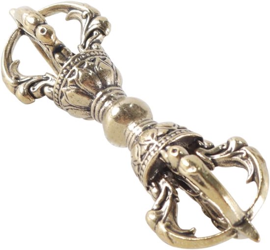 SnelShoppen - Buddhist Supplies - Handgemaakte Brass Vajra Meditatie Symbool voor Thuis, Kantoor, Tafel, DIY Sleutelhanger, Auto Decoratie van Snelshoppen — afbeelding 2