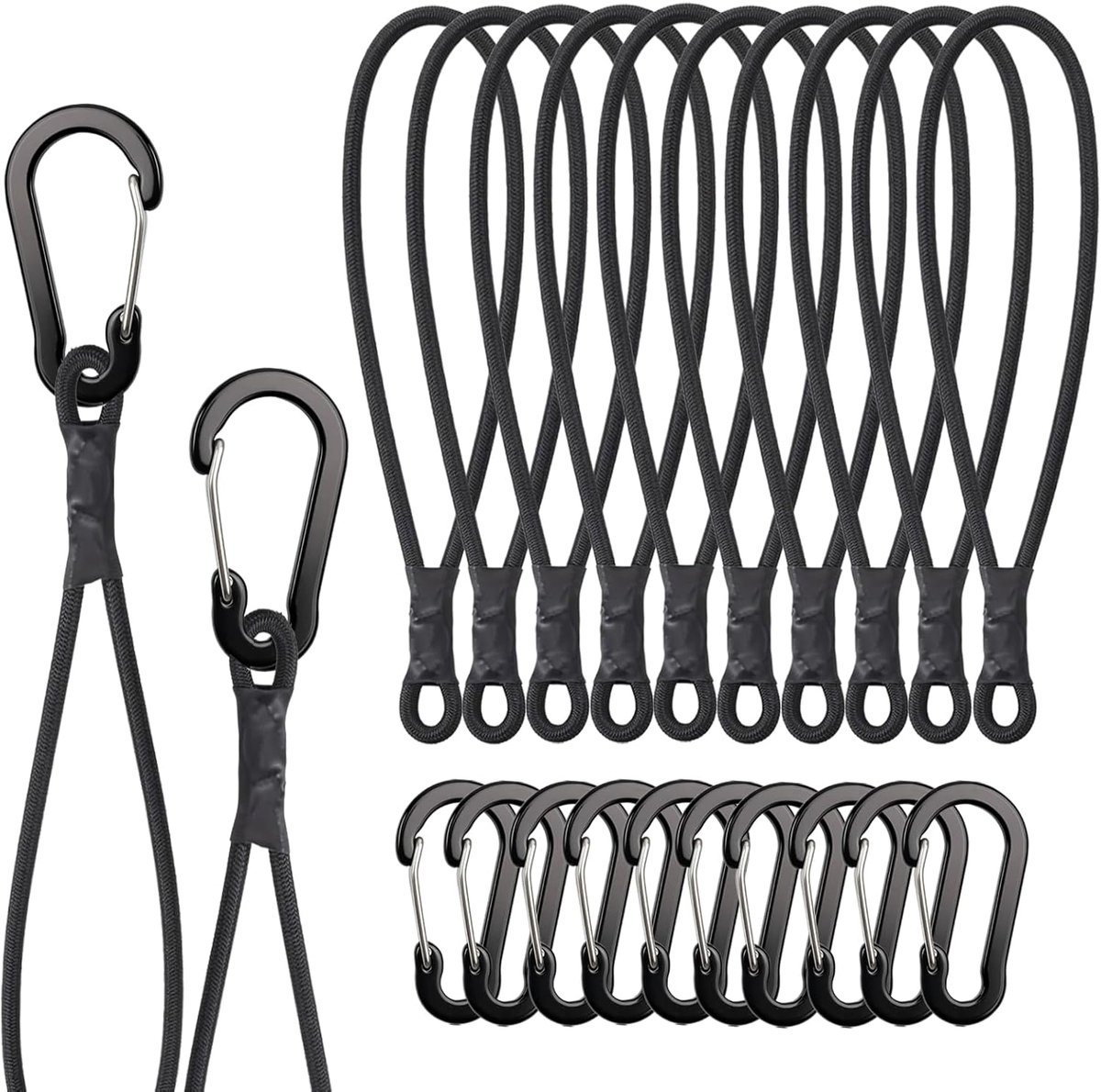 Elastische banden 15 cm - rubberen spanning haken - duurzaam en weerbestendig - ideaal voor kamperen - SnelShoppen