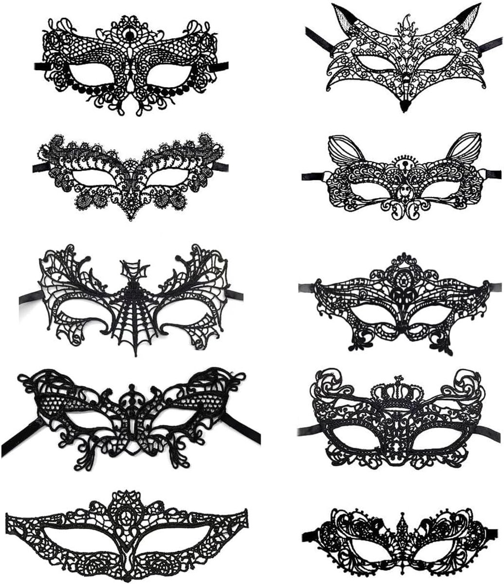 Carnaval maskers zwart - lace mask - sexy ontwerp - perfect voor Halloween - SnelShoppen