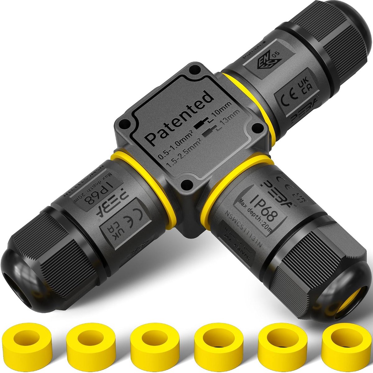 Kabelverbinder 3-weg 3-pins - Waterdicht IP68 - Voor buitentoepassingen - Betrouwbare verbinding - SnelShoppen
