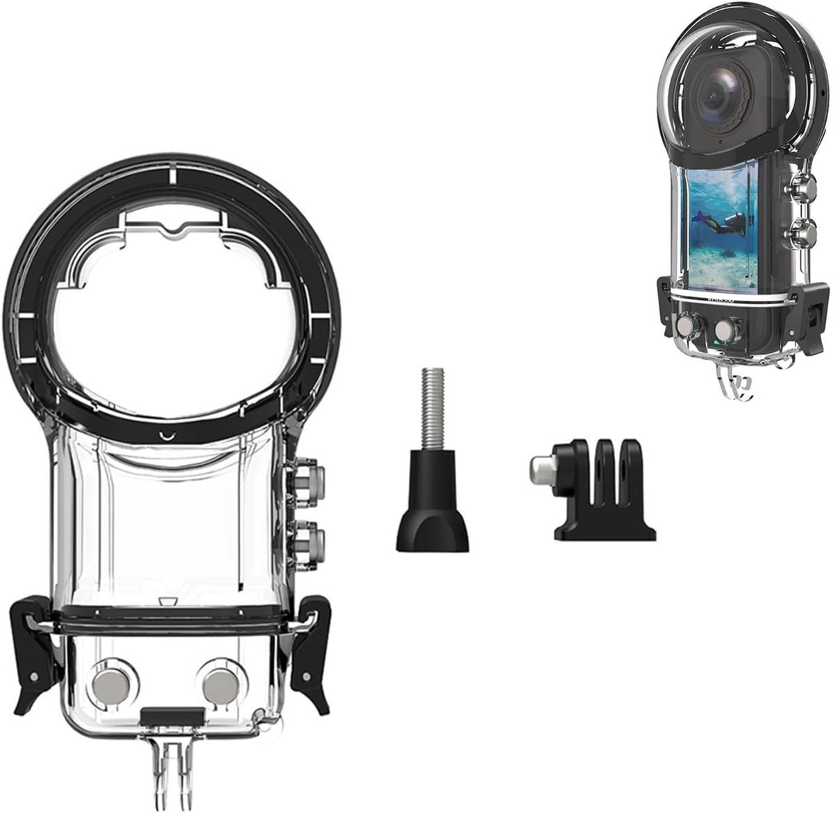 Waterdichte behuizing voor Insta360 X5 - 40M/131FT - Onderwaterbescherming - Perfecte pasvorm voor heldere foto's - SnelShoppen