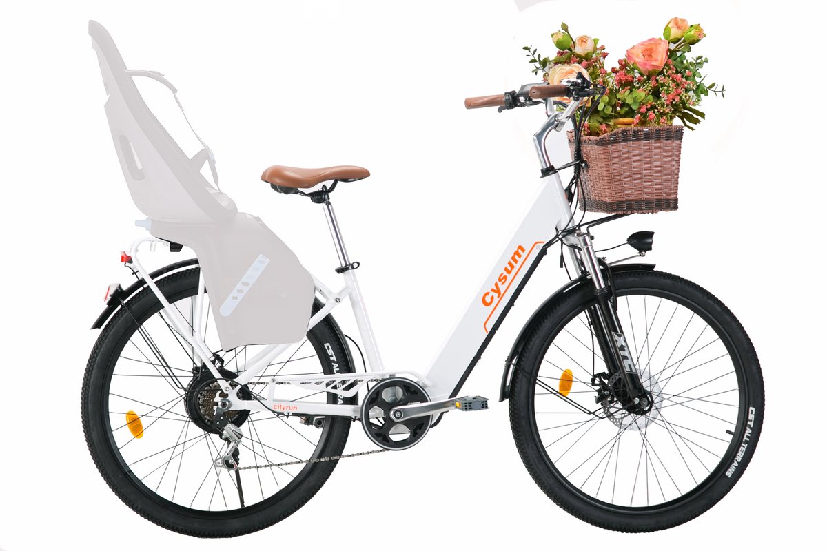 SmartAI Elektrische Fiets - 26 Inch E-bike - Wit thumbnail 2
