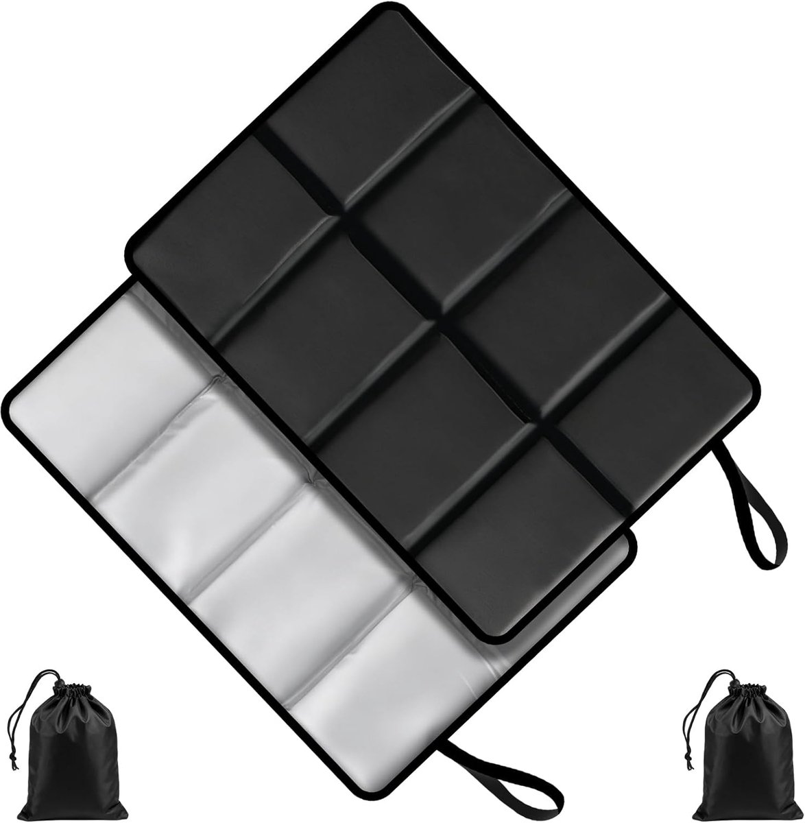 Vouwkussen set van 2 - Zwart - Waterdicht - Ideaal voor camping en picnics - SnelShoppen