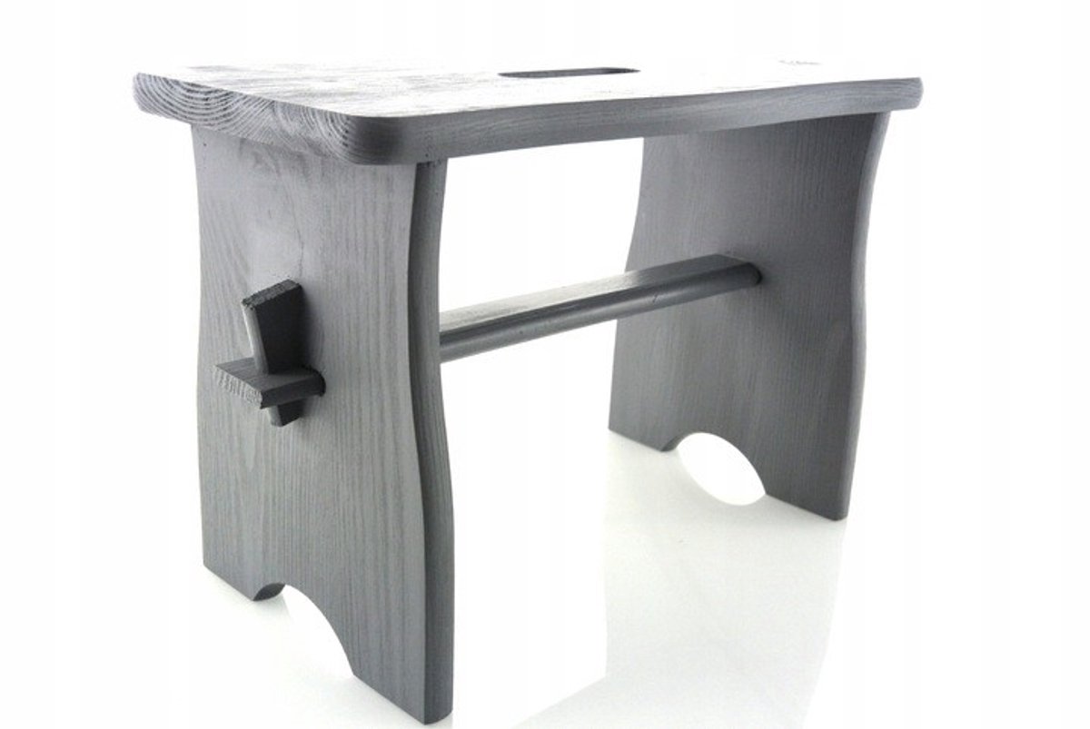 Hoge grijze houten keukenkast, 26 cm