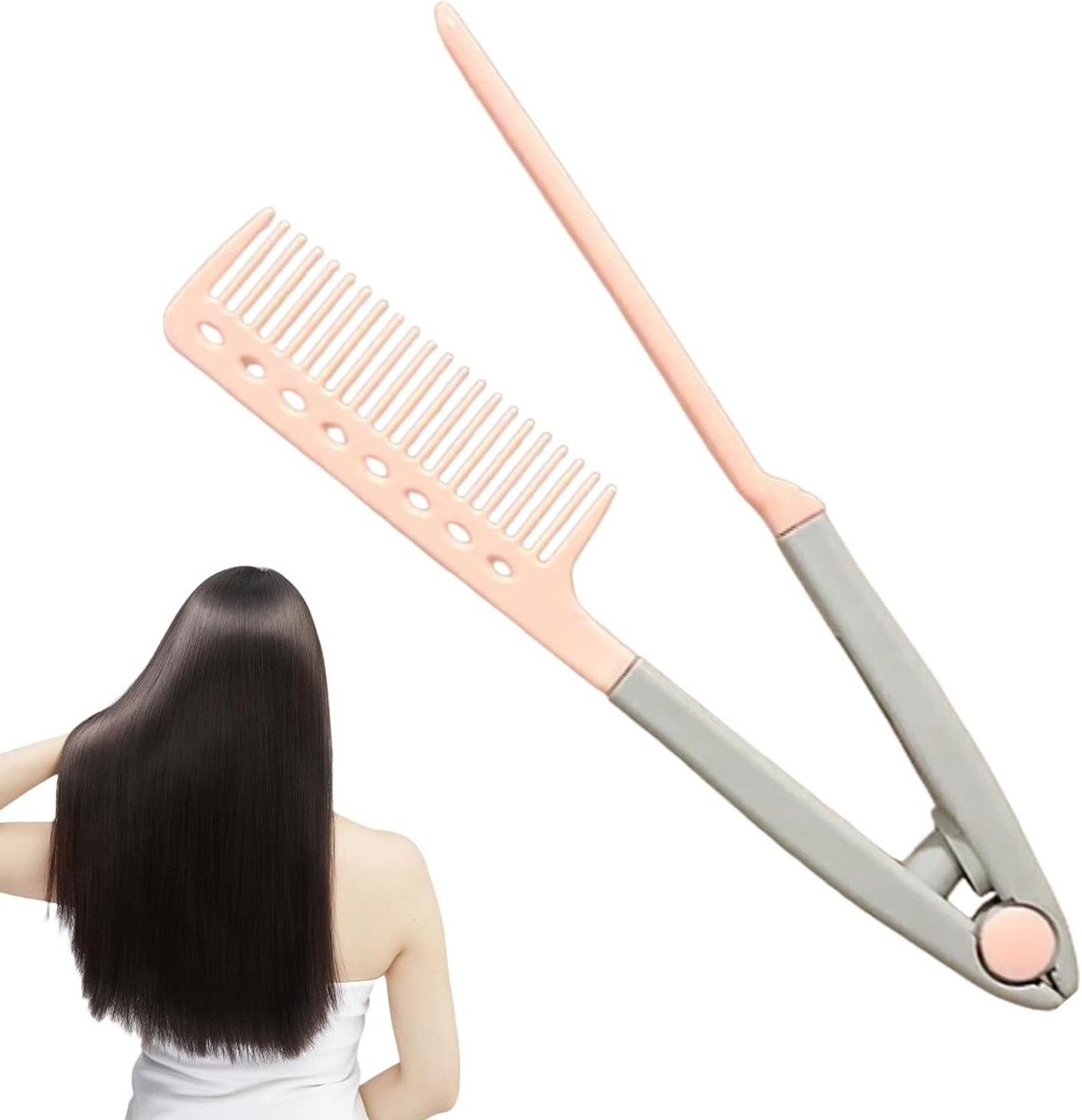 Stijltang Kam - Platte ijzeren borstel - Dagelijkse haarstyling - Kroesvrij en glanzend haar - 245 cm - Zwart