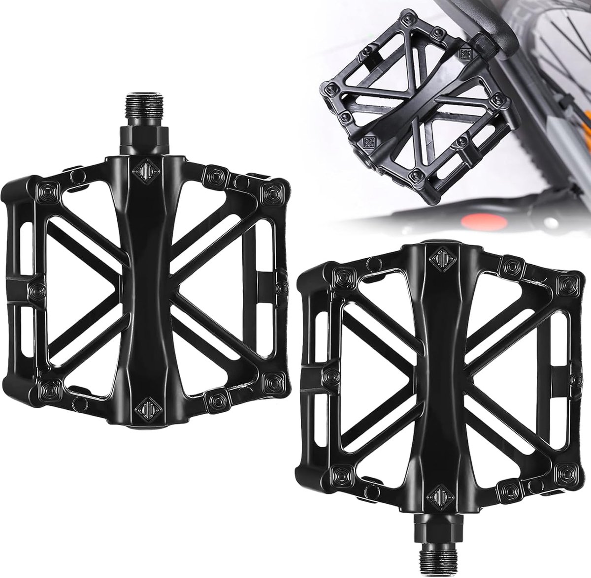 Fiets Pedalen Aluminium - Antislip Platform - Voor Mountainbike en E-Bike - Duurzaam en Waterbestendig - ShopVlot