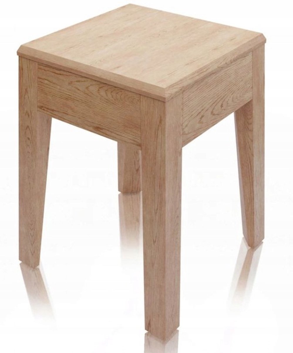 Merkloos Eiken Houten Barkruk - Barstoel 45cm Hoog