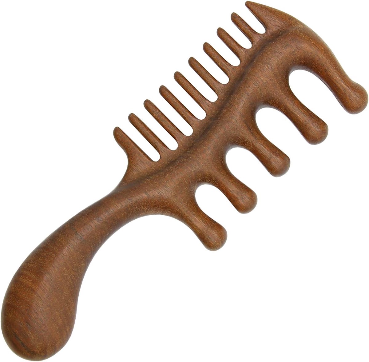 Thijox - Houten hoofdhuidmassagekam voor haargroei, hoofdmassage, ontspanning, ergonomische handgreep, hoofdhuiddetox, ideaal voor mannen en vrouwen