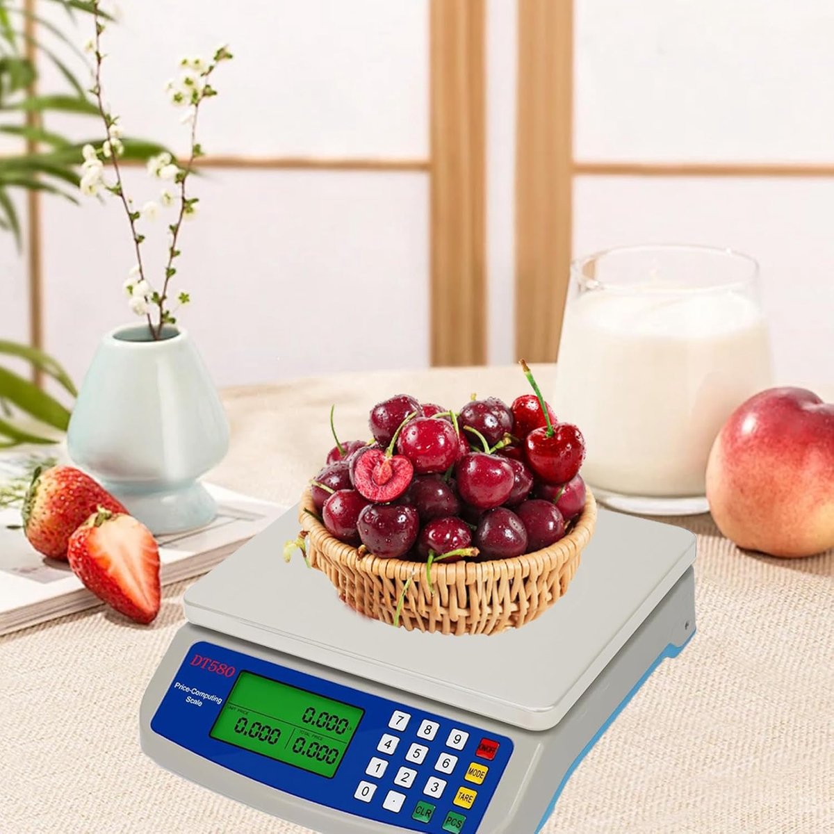 Digitale keukenweegschaal 30 kg - grote fruitweegschaal - LCD-display - handige tara functie - ShopVlot