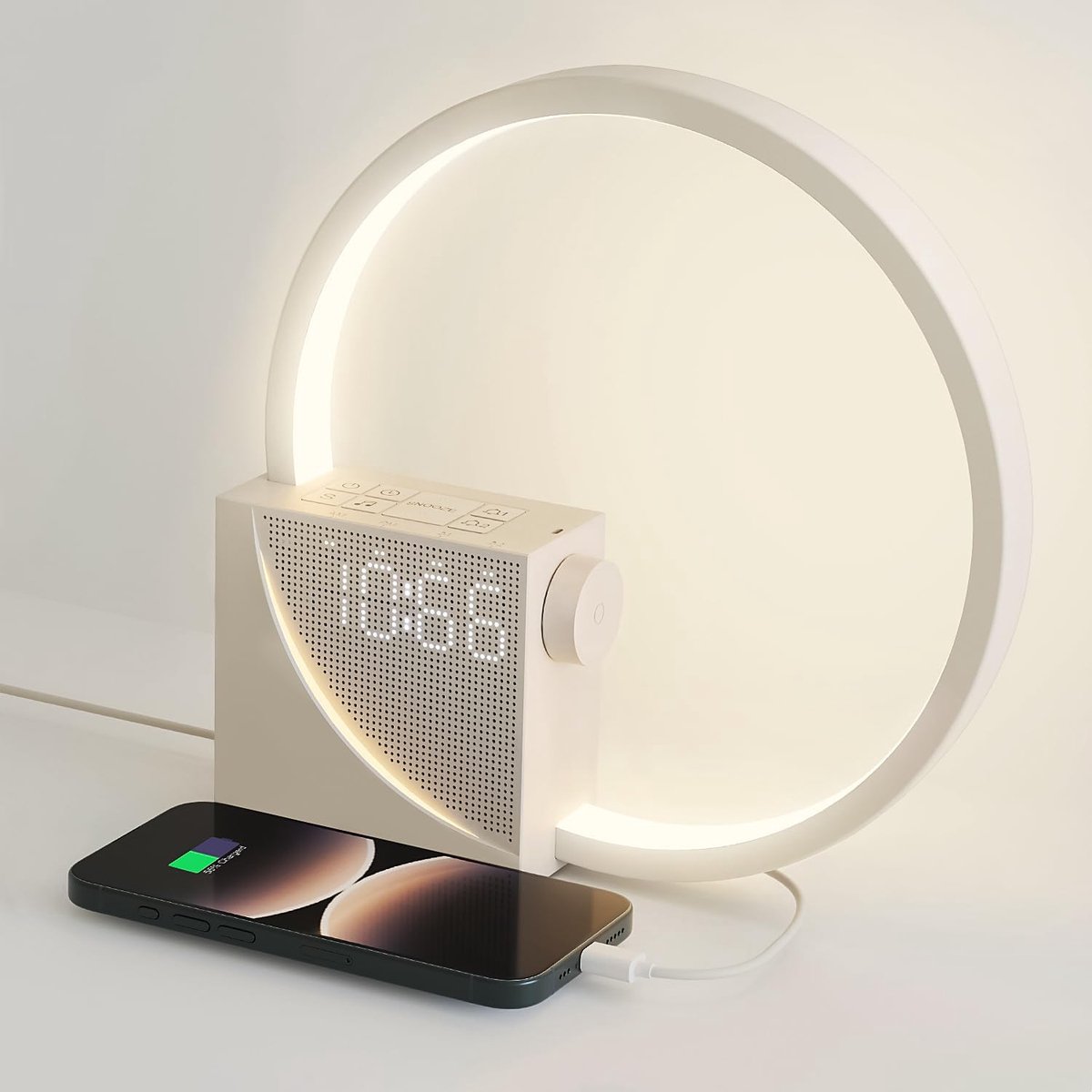 LED Bedlamp met Alarmklok - Dimbaar - Touchscreen - Multifunctioneel voor Slaapkamer - ShopVlot