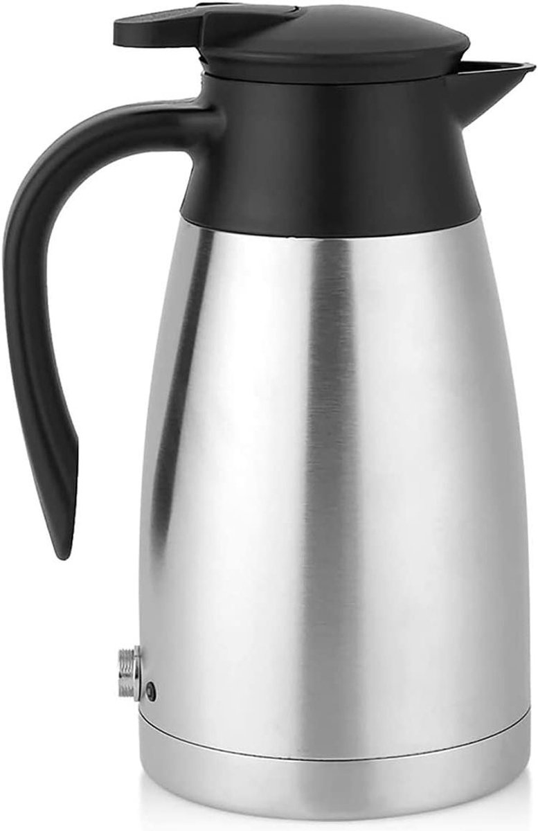 Auto Waterkoker - Reis Waterkoker - Onderweg Warme Drankjes - Automatische Uitschakeling - 1000ml - Zilver