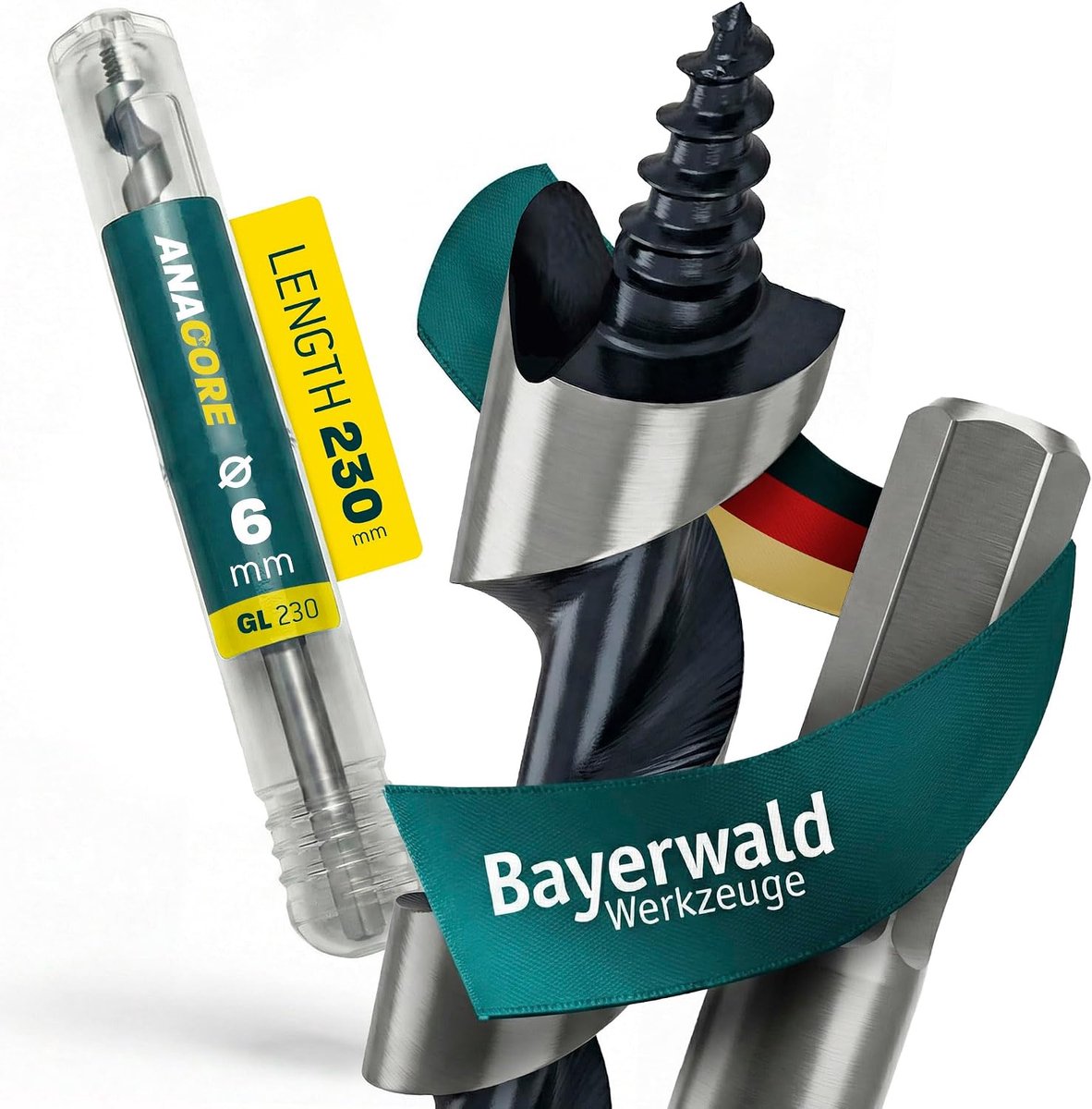 Houtboor 6 mm - 155 mm lengte - Gereedschapsstaal - Nauwkeurige snijgeometrie voor schone resultaten - ShopVlot