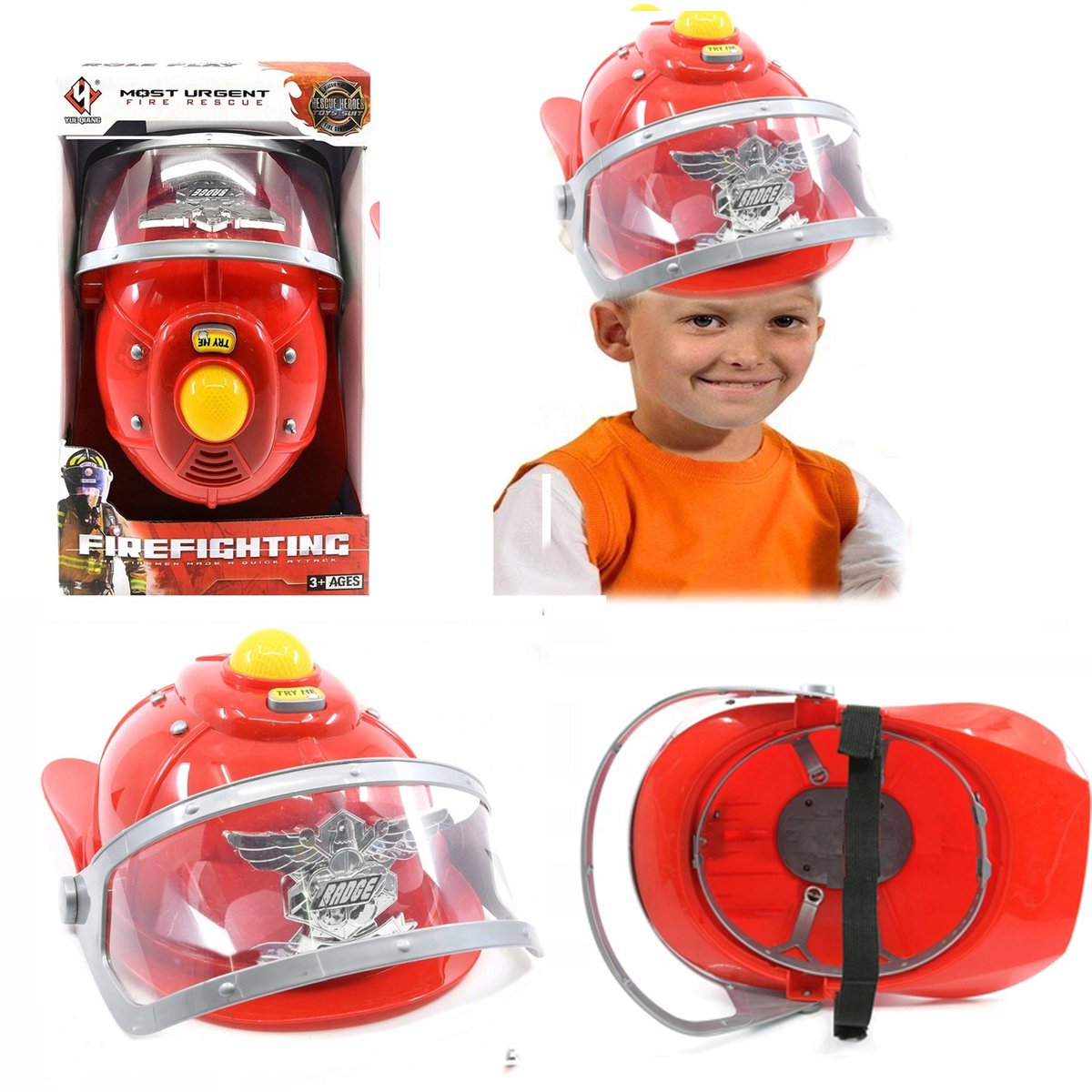 Brandweerhelm met Licht en Geluid voor Kinderen