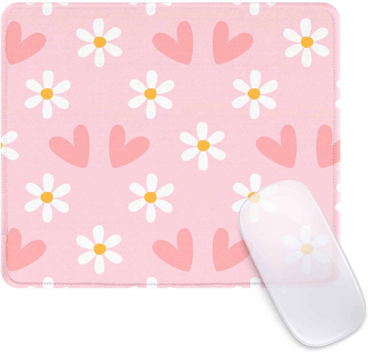 Muismat vierkant schattig roze - gepersonaliseerd ontwerp - waterdicht en antislip - perfect voor kantoor en thuis - SnelShoppen