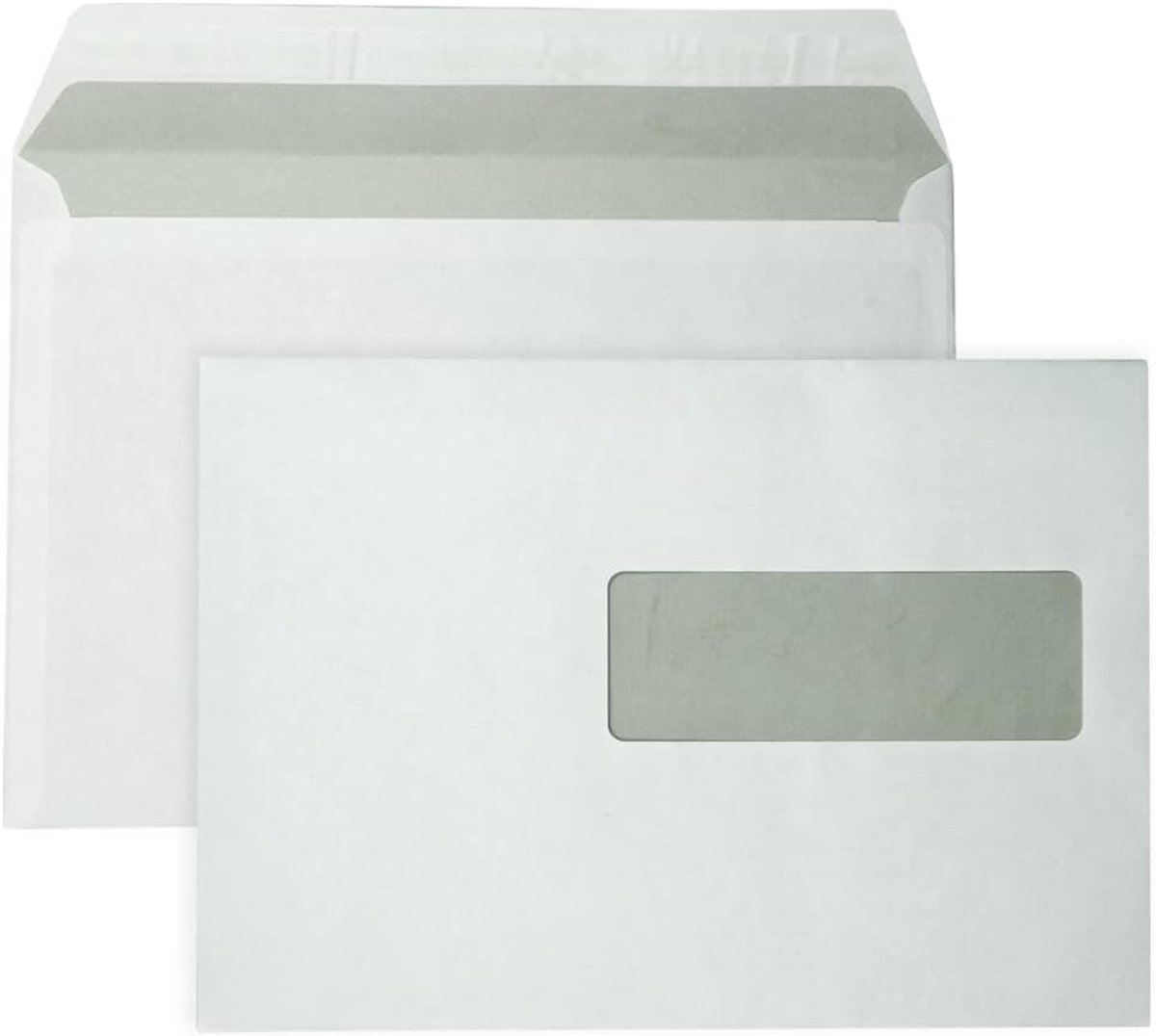 Enveloppen EA5 - Venster rechts 156 x 220 mm - Wit - Zelfklevend met plakstrip - Perfect voor verzending - SnelShoppen