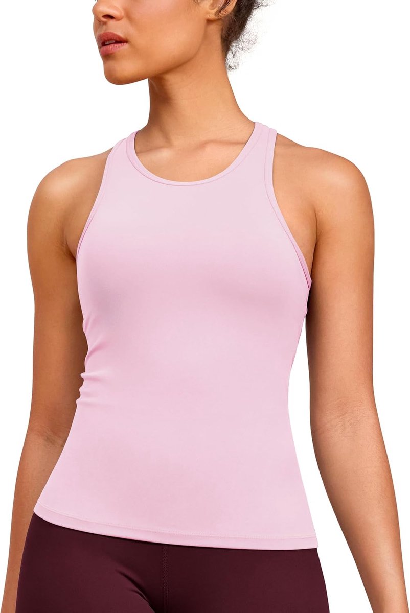 Clouduxi Racerback Yoga Tank Top Dames Sport Tops Fitness Ondoorzichtige Tops High Neck Running Tanktops Fitness Sporttop