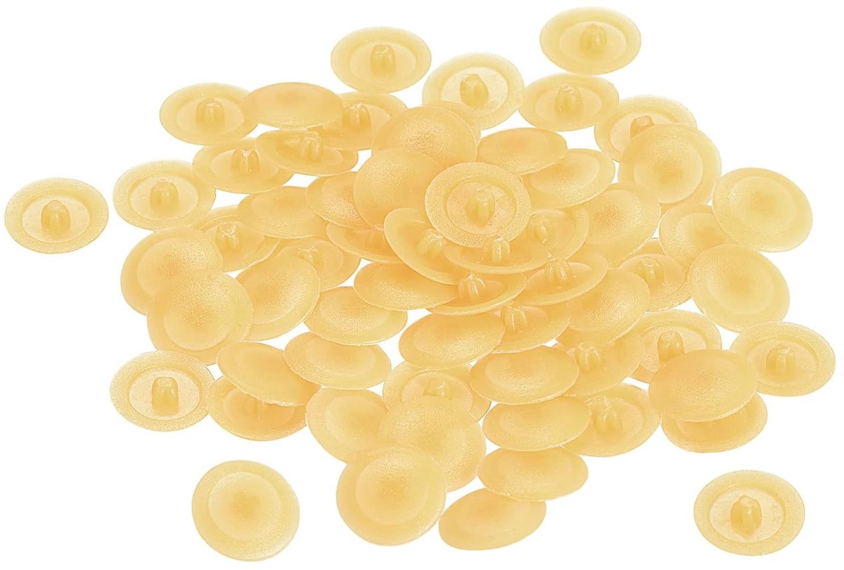 sourcing map 160 stuks schroefdoppen, afdekkingen, 12 x 3 mm, kunststof schroeven, decoratieafdekking voor kruiskop, nokken, bevestigingsmoer, zelftappende schroef, donkerbeige